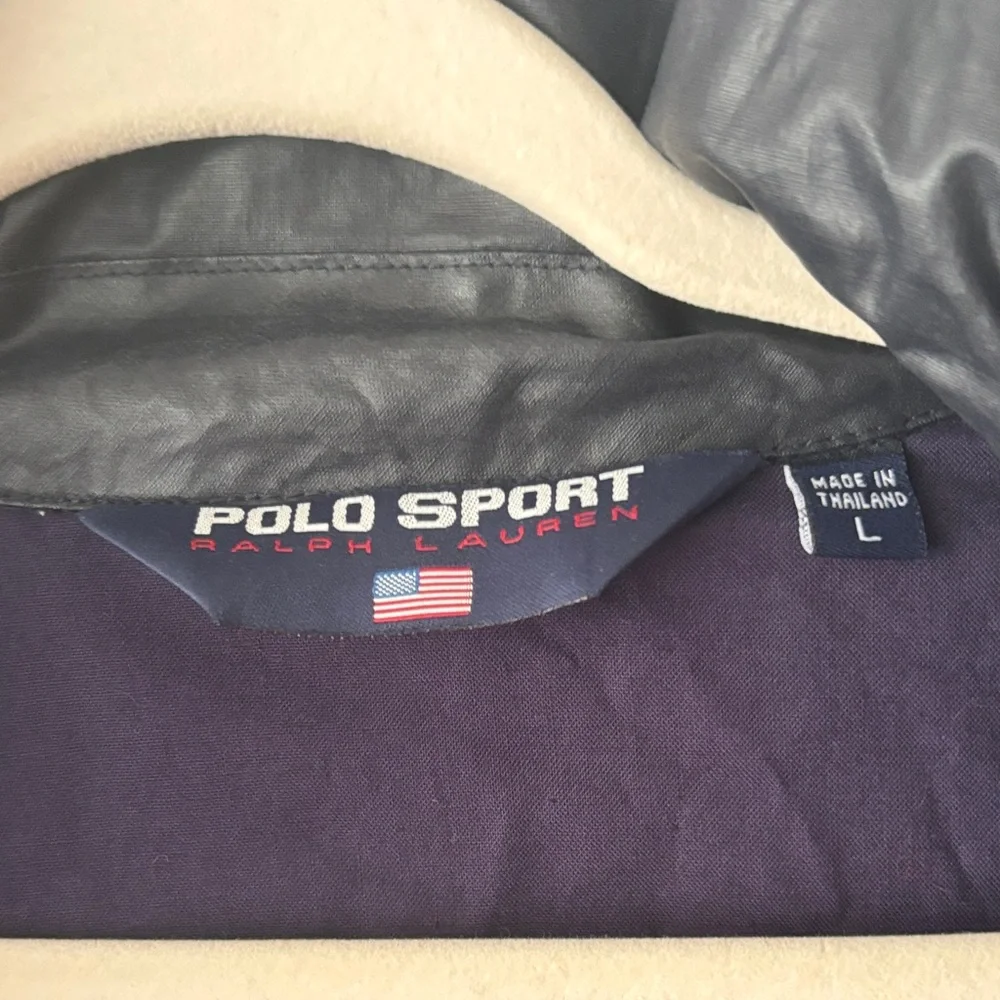 Vintage Polo by Ralph Lauren Men's blue Black and Orange Raincoat size large - Picture 6 of 8